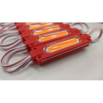 Светодиодный модуль COB LED2W корот, DC24v IP65, 65х18 мм (красный)