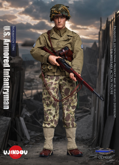 Американский пехотинец в Нормандии - Коллекционная ФИГУРКА 1/6 U.S. Armored Infantryman Normandy 1944 (UD9035) - UJINDOU