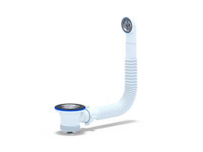 Выпуск 1 1/2" с гибким  вертик-м круглым переливом АНИ пласт N120S  [98400]