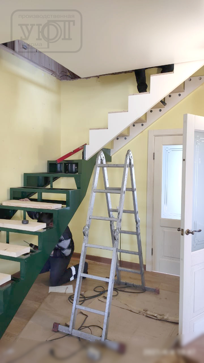 мк №29. металлокаркас грунтованный. двойной косоур под зашивку (лазерная резка)