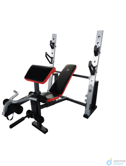 Скамья со стойками под штангу DFC D1606