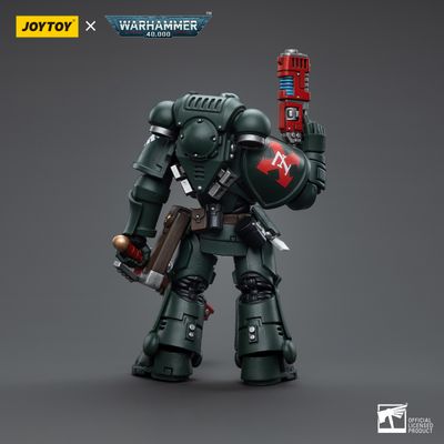 Сержант-интерцессор Темных Ангелов (Warhammer 40k) - КОЛЛЕКЦИОННАЯ ФИГУРКА 1/18 Dark Angels Intercessors Sergeant Caslan (JT4966) - JOYTOY