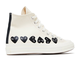 Кеды Converse Garcons High Black Heart Milk