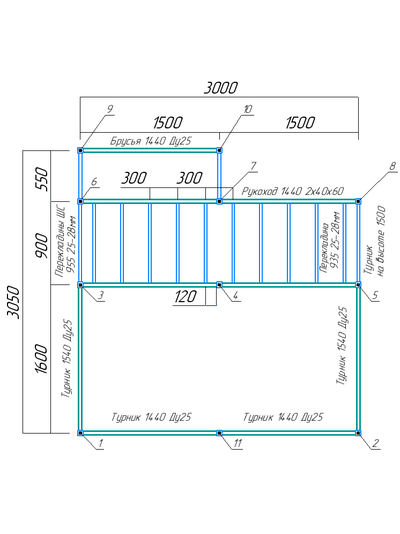 Спортивная площадка Workout W13.120