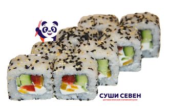 Сливочный сыр, огурец,болгарский перец,помидор, кунжут.  230 гр