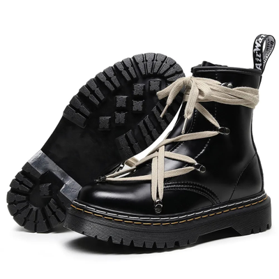 DR MARTENS RICK OWENS 1460 PENTAGRAM BOOTS DOUBLE STITCHING