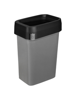 Бак для мусора 50 л. 43*32*65 см. с черным ободом, без крышки, п/п
