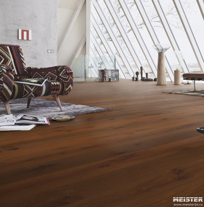 Паркетная доска Meister Дуб витал Херренальб 8838 в интерьере