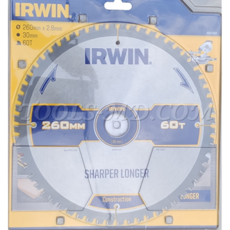 Диск пильный IRWIN IR MPP профессионал 260 x 2,8 x 30 (60 зуб.)