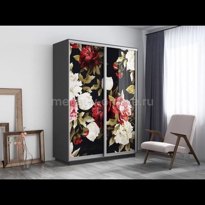 Шкаф-купе Дуо-Фото-2 (Пионы) 1200*450*2200