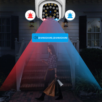 Видеокамера IP WI-FI Уличная Орбита OT-VNI23 Белая/Большая зона видимости/4хZoom/