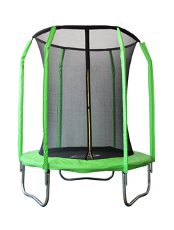 Батут SportElite 6FT 1.83м фиберглас, с защитной сеткой внутрь, салатовый, GB30201-6 FT