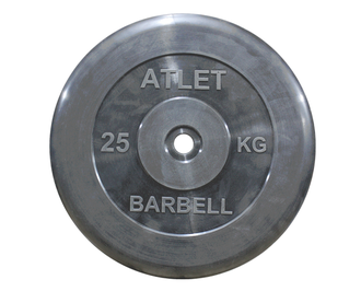 Диск обрезиненный MB Barbell Atlet, диаметр 26 мм, вес 1,25 - 25 кг