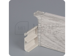 Плинтус из дюрополимера Comfort Classic 80 дуб серый с внутренним углом