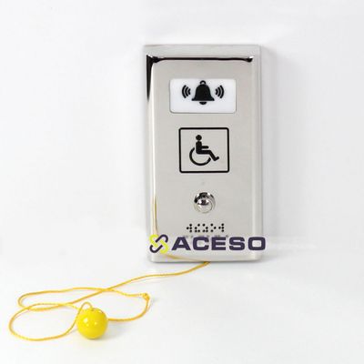Антивандальная кнопка вызова персонала с вибрацией и шнурком AISI 304