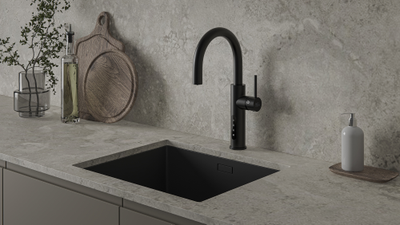 Система мгновенного кипячения воды с газацией и охлаждением 5в1 AQUAHOT ASPEN BM (матовый черный)