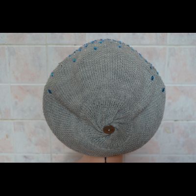 Берет с украшениями Vizio Италия 5561 женский сине - серый