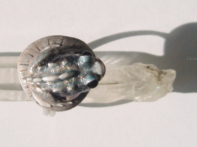 "Каменная Драконья Лягушка", кольцо в стиле фэнтези