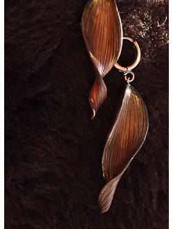 Серьги "Лепестки Медной Календулы"