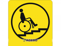 Г-10 Пиктограмма с дублированием информации по системе Брайля. Осторожно! Лестница вверх, полноцвет,