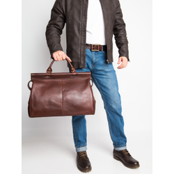 Кожаный саквояж Veano Premium brown (арт. 4004-53)