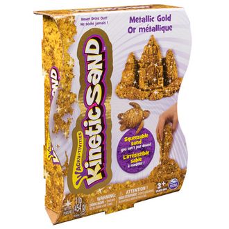 Кинетический песок Kinetic sand 454гр,  Metallic