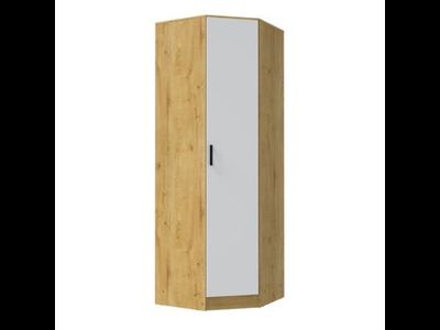 Шкаф угловой ЭКО 760/760х2200х481дуб вотан/белый