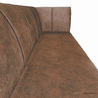 Кухонный ДИВАН "ФОРУМ-8" с боковой спинкой, Коричневый Правый