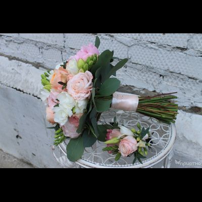 Букет невесты &amp; Бутоньерка № 1334