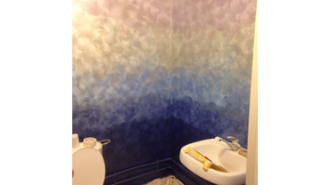 Декоративное покрытие "Отражение", частная квартира, Ванная комната.