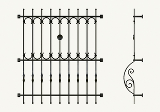 Решетка на окно №028