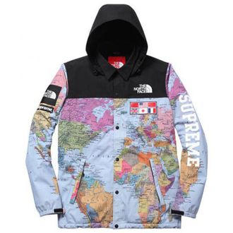 Купить куртку the north face supreme (норд фэйс суприм) карта мира