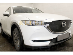 Защита радиатора Mazda CX-5 2017- black низ PREMIUM