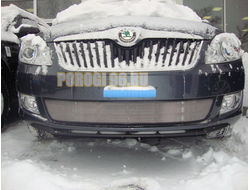 Защита радиатора Skoda Fabia 2 рестайлинг 2011-…/Skoda Roomster 2011-2015 chrome