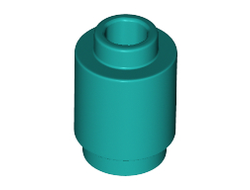 Brick, Round 1 x 1 Open Stud, Dark Turquoise (3062b / 6325955)
