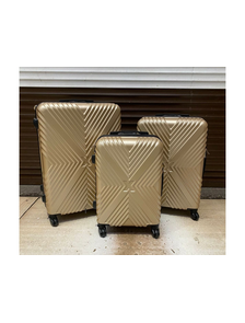 Комплект из 3х чемоданов ABS Х-образный S,M,L золотой