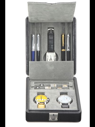 ШКАТУЛКА ДЛЯ ЧАСОВ, АВТОРУЧЕК И ЗАПОНОК DIPLOMAT SK-402(В)