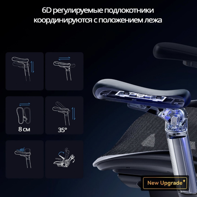 Ортопедическое кресло SIHOO Doro C300 Pro | серо-белое