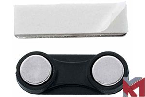 Магнитное крепление для бейджей 33х12 (пластик)