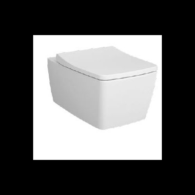 Комплект: подвесной безободковый унитаз VitrA Metropole Rim-Ex, с тонким сиденьем с микролифтом, инсталяцией и панелью управления, 9820B003-7201