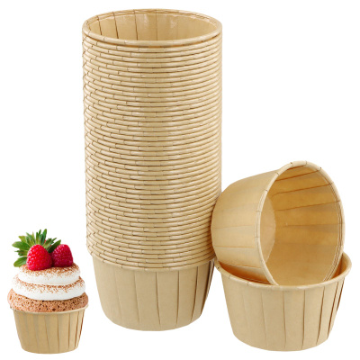 Форма бумажная/капсула для капкейков б/ламин. (50 шт., крафт), 50*40мм