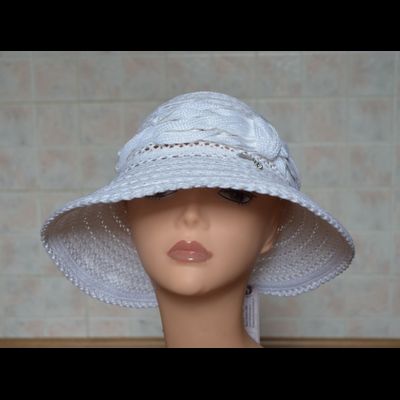 Шляпа белая летняя Vizio Италия 5709 F 1