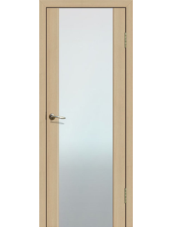 Дверь межкомнатная Экошпон Сибирь профиль Модель 301 триплекс белый Ясень латте