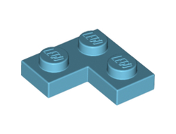 Plate 2 x 2 Corner, Medium Azure (2420 / 4655250 / 6013824 / 6293739)