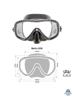 Маска для дайвинга Marlin Look Black