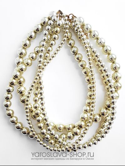 А-103 Бусы из золотых бусин.