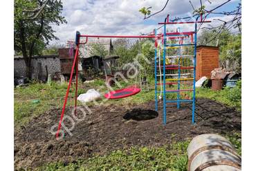 Уличный детский спортивный комплекс PLASTEP МИКРО 3 с сеткой