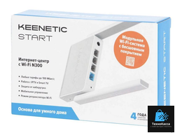 Keenetic Start KN-1112 802.11n, 300Мбит/с, 2.4ГГц, 3xLAN