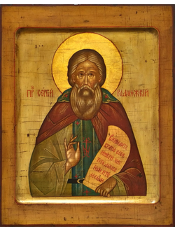 Сергий Радонежский, святой преподобный. Рукописная икона.