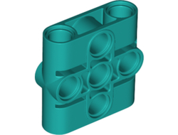 Technic, Pin Connector Block, Liftarm 1 x 3 x 3, Dark Turquoise (39793 / 6252655)